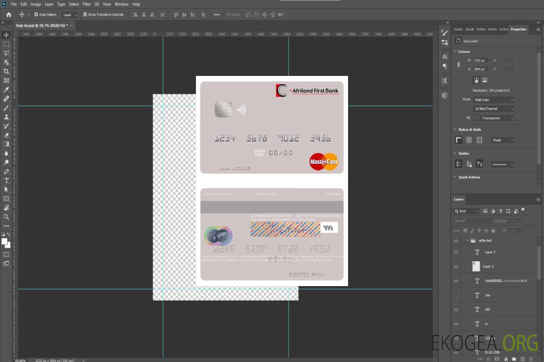 Sao Tomé et Principe Afriland First Bank mastercard template Sao Tomé et Principe Afriland First Bank mastercard template